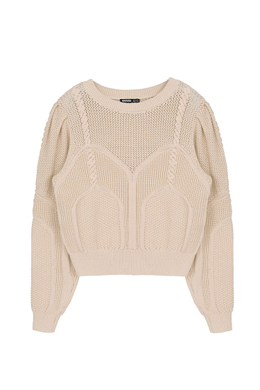 Ажурный джемпер из хлопка