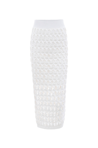 Юбка-карандаш с крупным ажурным переплетением