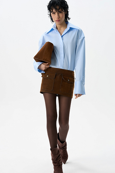 Джинсовая юбка мини