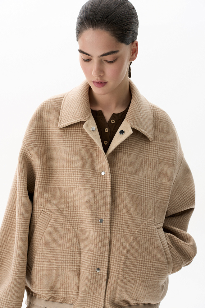 Двусторонний бомбер из 100% шерсти