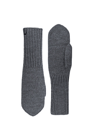 серый Трикотажные варежки из шерсти альпака. Изделие декорировано брендированным ярлыком.