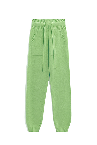 Трикотажные брюки-джоггеры из кашемира и шерсти