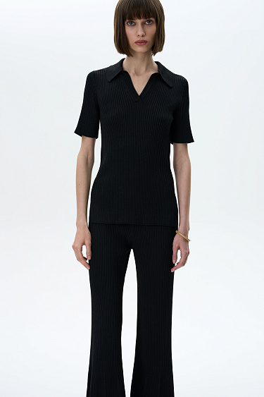 Удлиненная футболка-поло