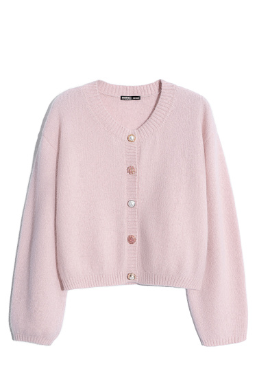 Кардиган из пуха лисы на пуговицах 