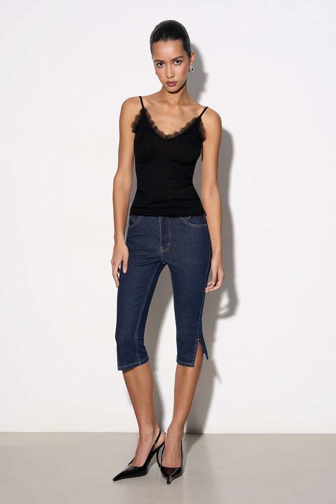 Джинсовые бриджи