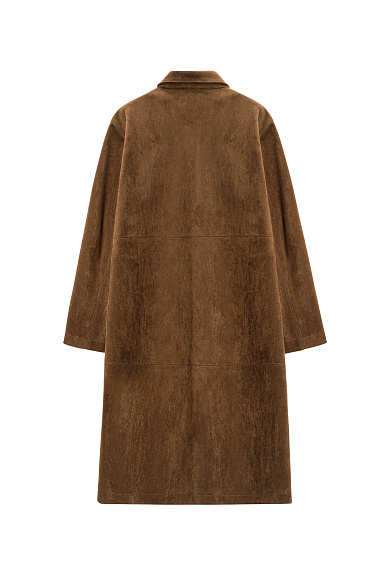 Тренч с отделкой под замшу