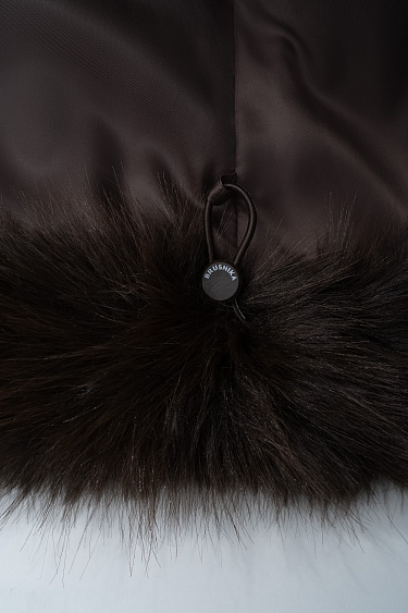 Короткая шуба из экомеха