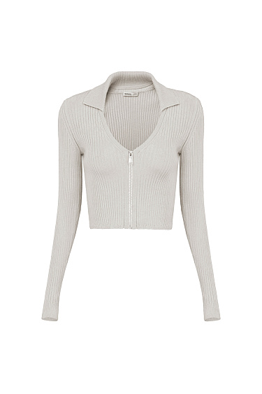 Укороченный кардиган на молнии