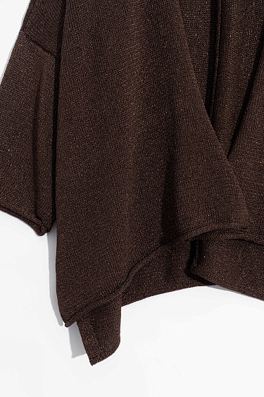 Трикотажный кардиган с люрексом