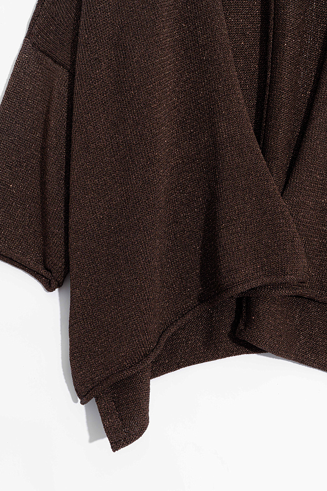 Трикотажный кардиган с люрексом