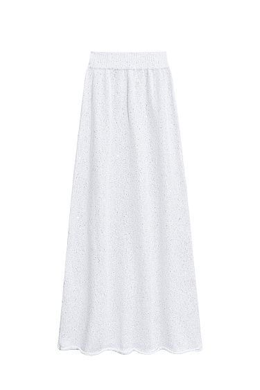 Трикотажная юбка из хлопка с пайетками