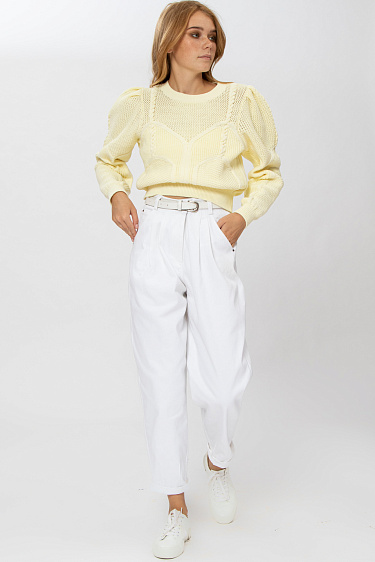 Ажурный джемпер из хлопка