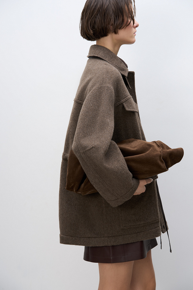 Куртка из 100% шерсти на кулиске