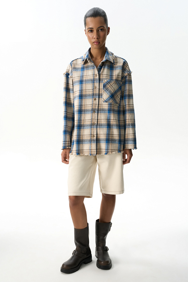 Рубашка в клетку из 100% хлопка