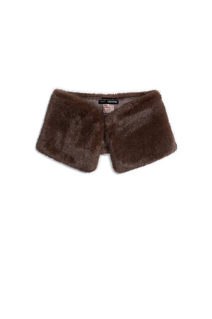 коричневый Воротник-манишка из экомеха.