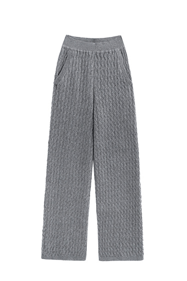 Брюки с косами из 100% шерсти мериноса экстрафайн 