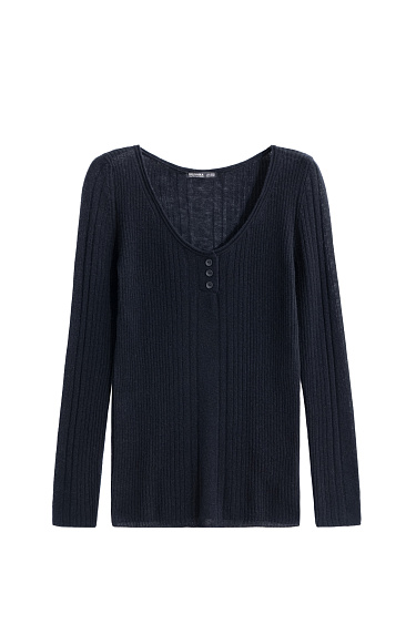 Лонгслив из шерсти мериноса экстрафайн