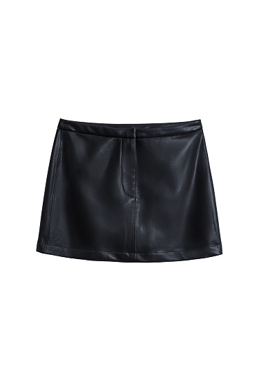 Юбка мини из экокожи