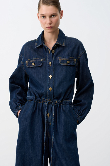 Джинсовый комбинезон