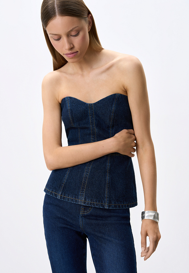 Джинсовый корсет 