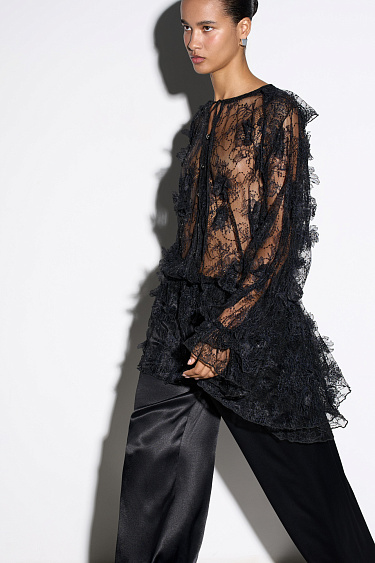 Кружевное мини-платье