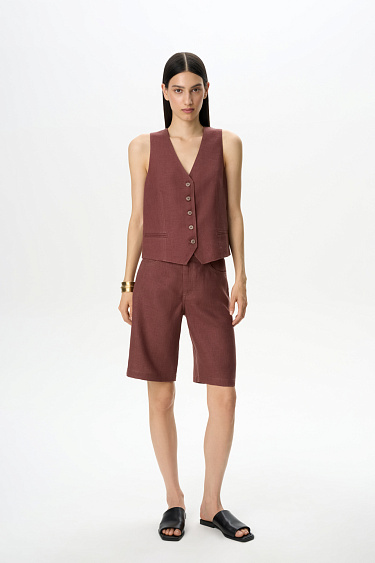 Шорты из 100% льна