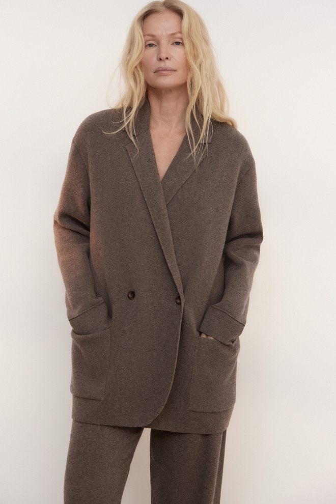 Трикотажный жакет с добавлением кашемира