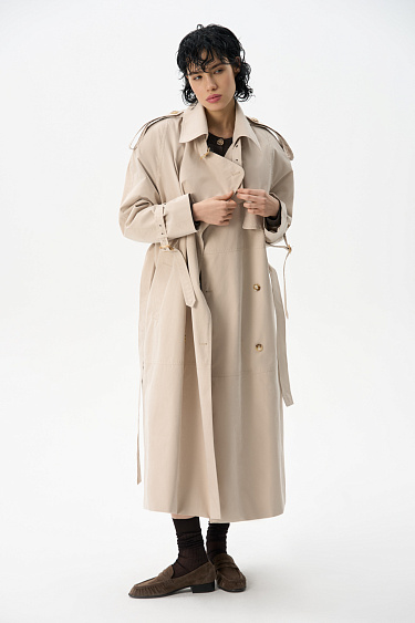 Тренч с подплечниками