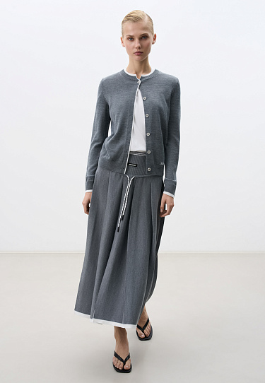 Юбка миди на кокетке 