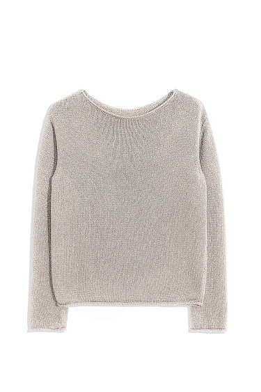 Лонгслив из вискозы с люрексом