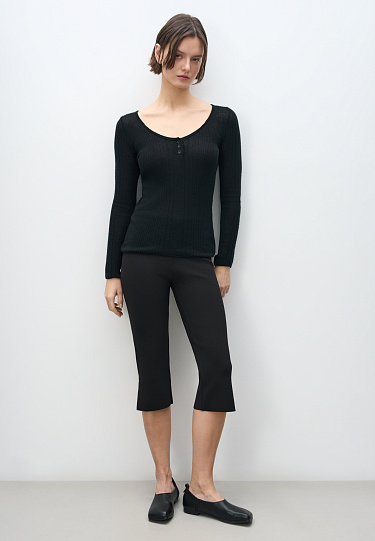 Лонгслив из шерсти мериноса экстрафайн