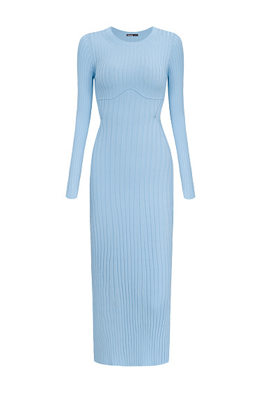 Трикотажное платье с открытой спиной