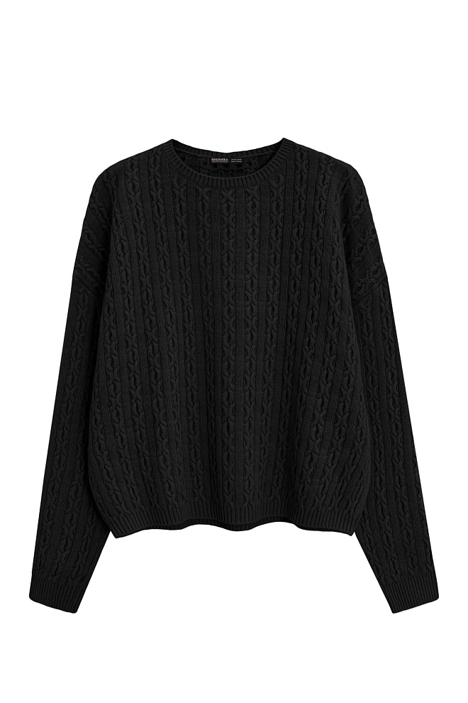 Трикотажный джемпер с косами