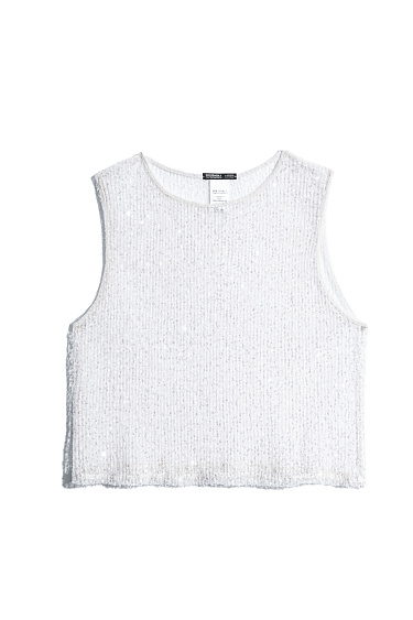 Прозрачный топ с пайетками