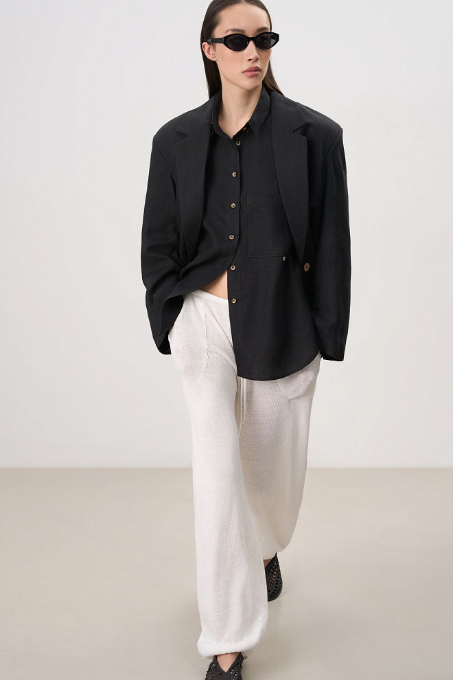 Брюки-аладдины из 100% льна