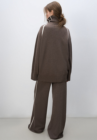 Трикотажные брюки из кашемира и шерсти
