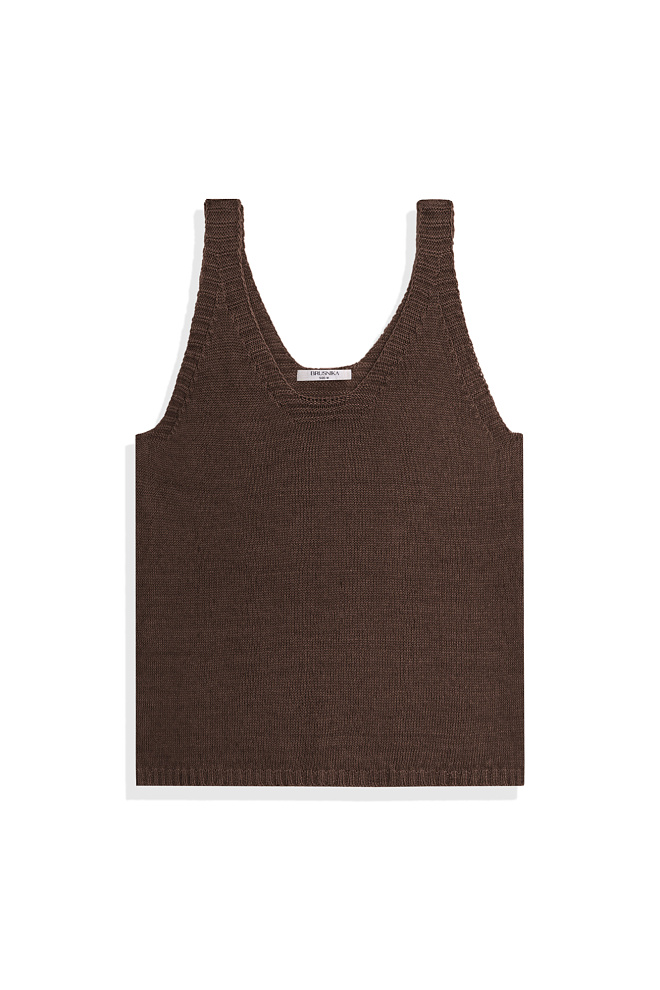 Трикотажный топ из 100% льна