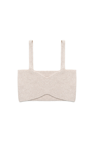 Кроп-топ из кашемира и шерсти