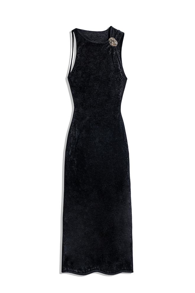 Платье макси с открытой спиной