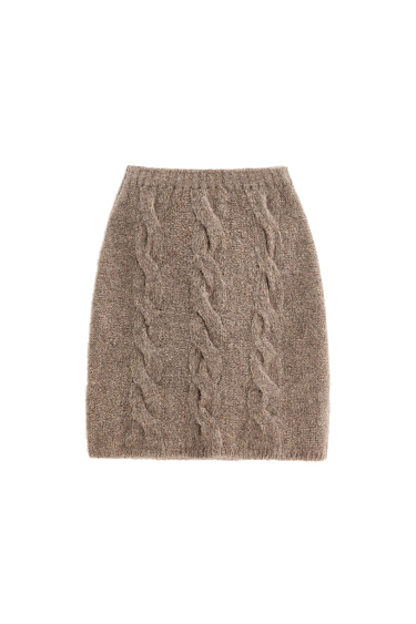 Трикотажная юбка с косами