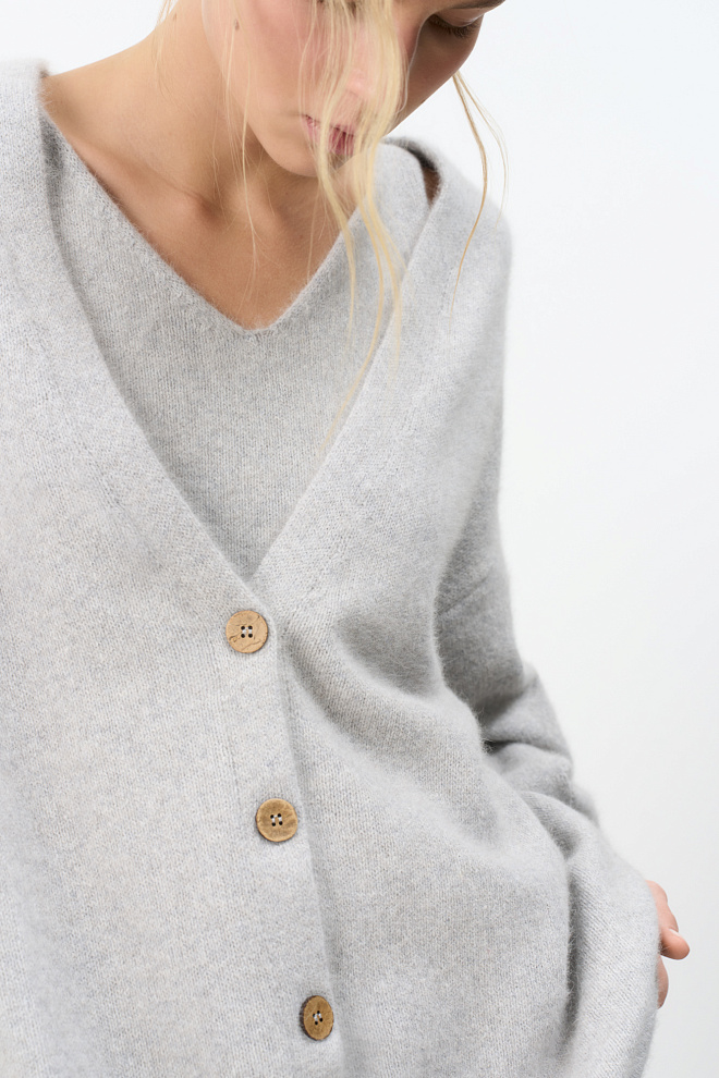 Кардиган из натурального пуха лисы