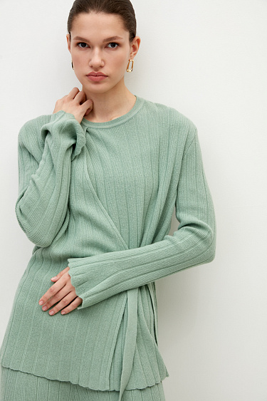 Джемпер с имитацией запаха