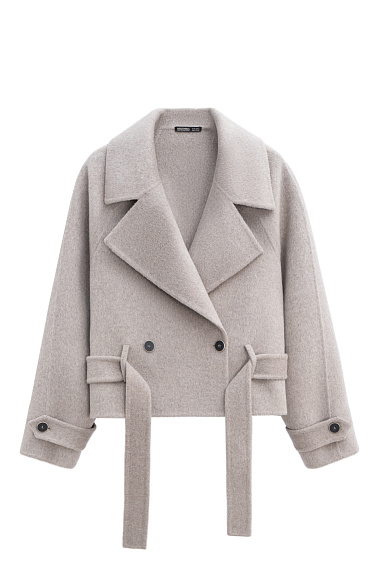 Короткий тренч из шерсти