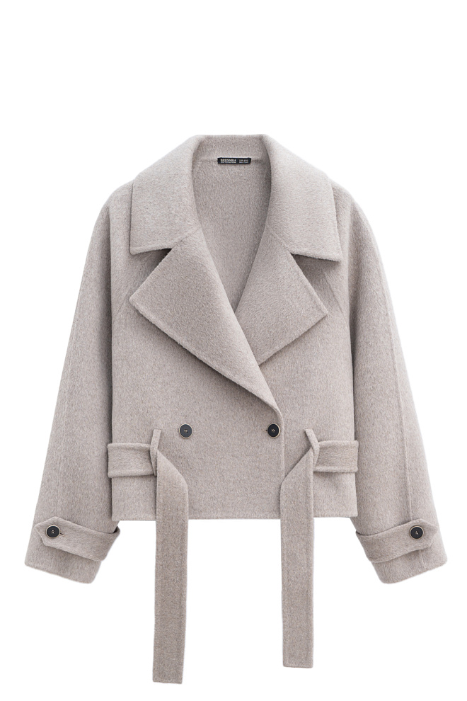 Короткий тренч из шерсти