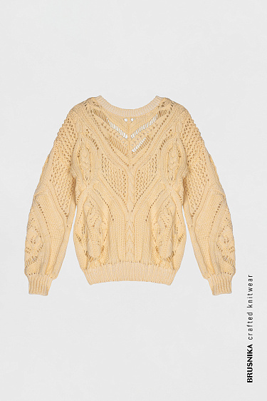 Ажурный джемпер из хлопка