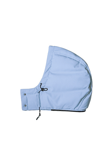 Пуховик с воротником-стойкой и капюшоном