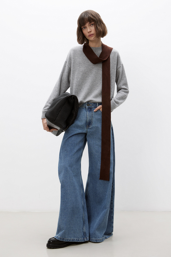 Расклешенные джинсы из 100% хлопка