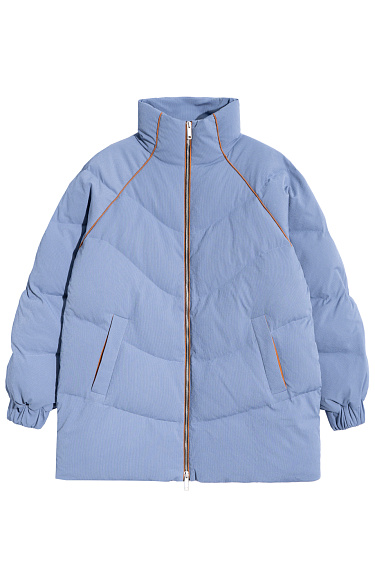 Стеганый пуховик из текстурного нейлона