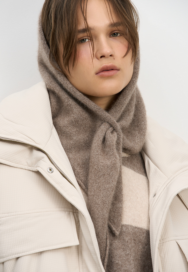 Длинная куртка из текстурной ткани