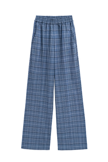 Брюки в клетку из шерсти